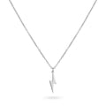 QIAOREN 11341 Dainty Edgy Lightning Bolt Necklace 18K Gold Plated Stainless Steel Casual Streetwear Jewelry
