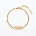 QIAOREN 11738 Boho Beach Heart Cutout Anklet 18K Gold Stainless Steel Foot Jewelry for Women