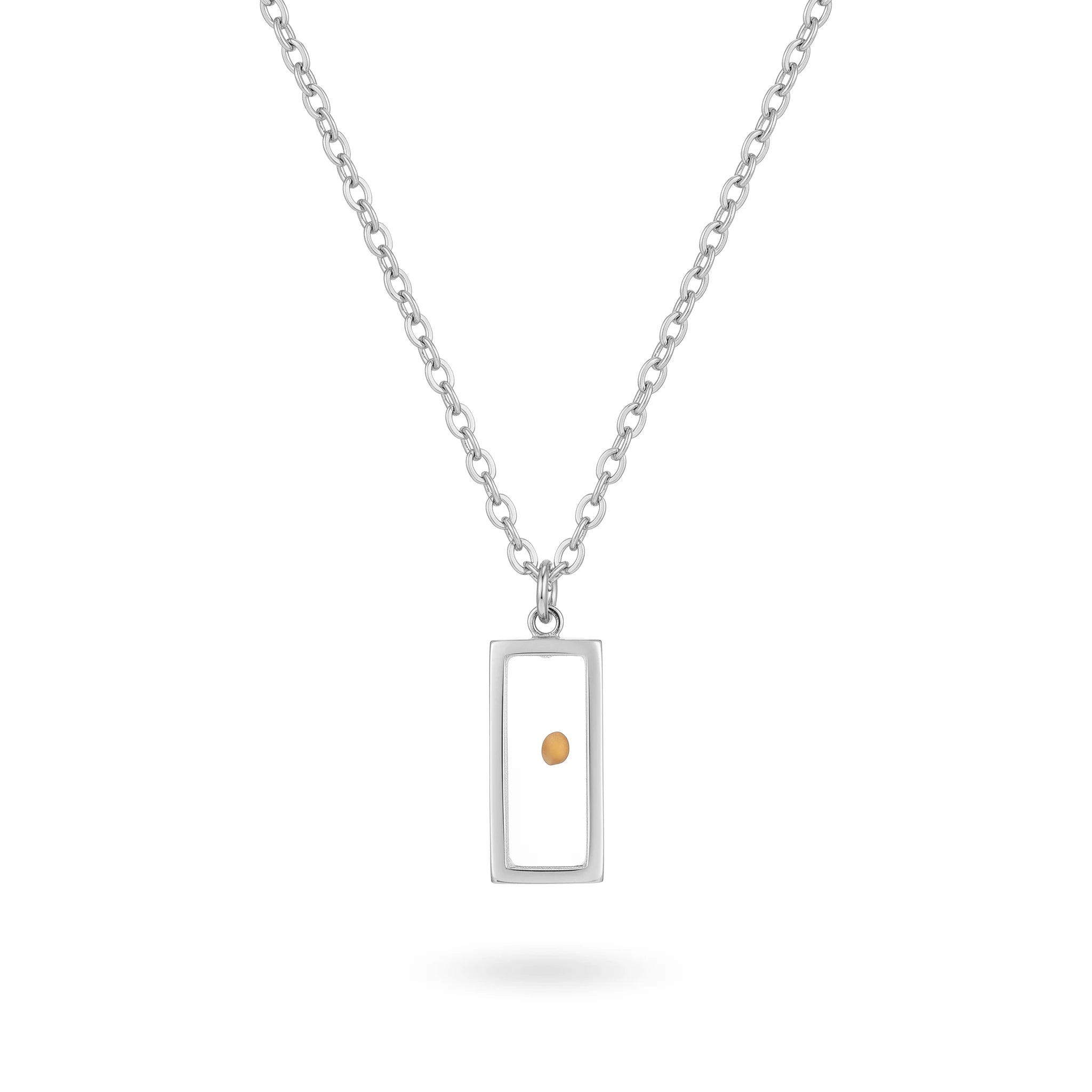 QIAOREN 13420 Stainless Steel Bar Pendant Necklace Minimalist Dainty Geometric Necklace Fashion Jewelry for Women