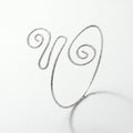 QIAOREN 12820 Tarnish Free 316L Stainless Steel Upper Arm Cuff Adjustable Swirling Armlet Waterproof Hypoallergenic Silver Tone