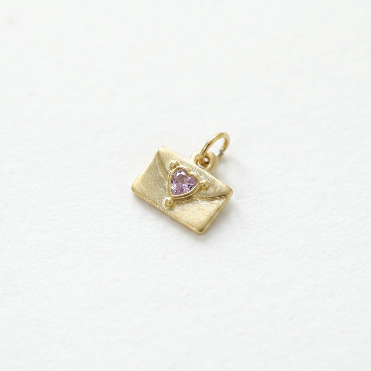 QIAOREN 12437-48   12 Birthstone Envelope Drop Earrings, Gold Plated Stainless Steel Love Letter Studs