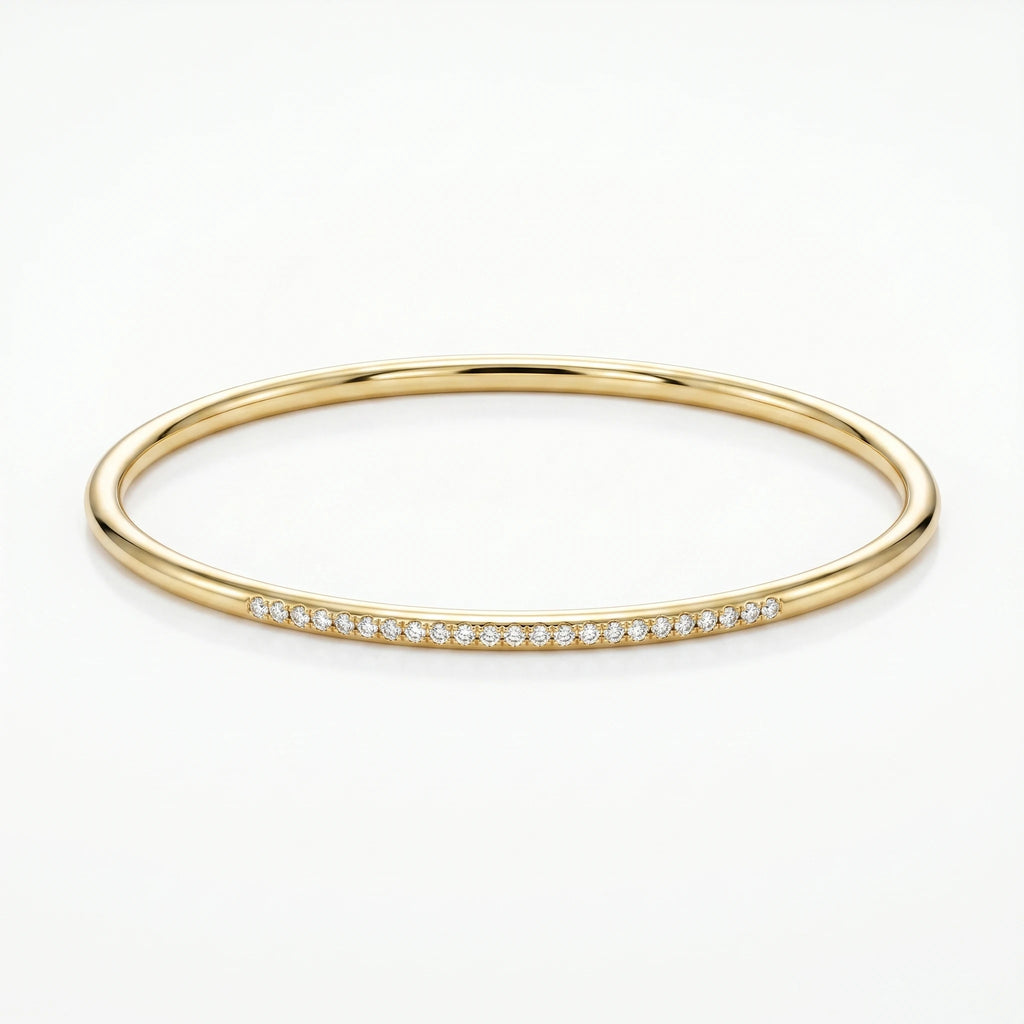 QIAOREN 12784 Minimalist Plain Thick Gold Round Bracelet Stainless Steel Polished Stackable Wrist Jewelry