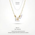 QIAOREN 13992 Beaded Cable Chain Pendant Necklace with Two Textured Fish Charms and Dangling Smooth Round Beads