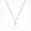 QIAOREN 11245 Tarnish Resistant Waterproof 18K Gold Plated Stainless Steel North Star Beaded Chain Necklace