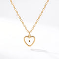 QIAOREN 13416 Stainless Steel Mustard Seed Heart Necklace Faith Christian Pendant Inspirational Jewelry for Women