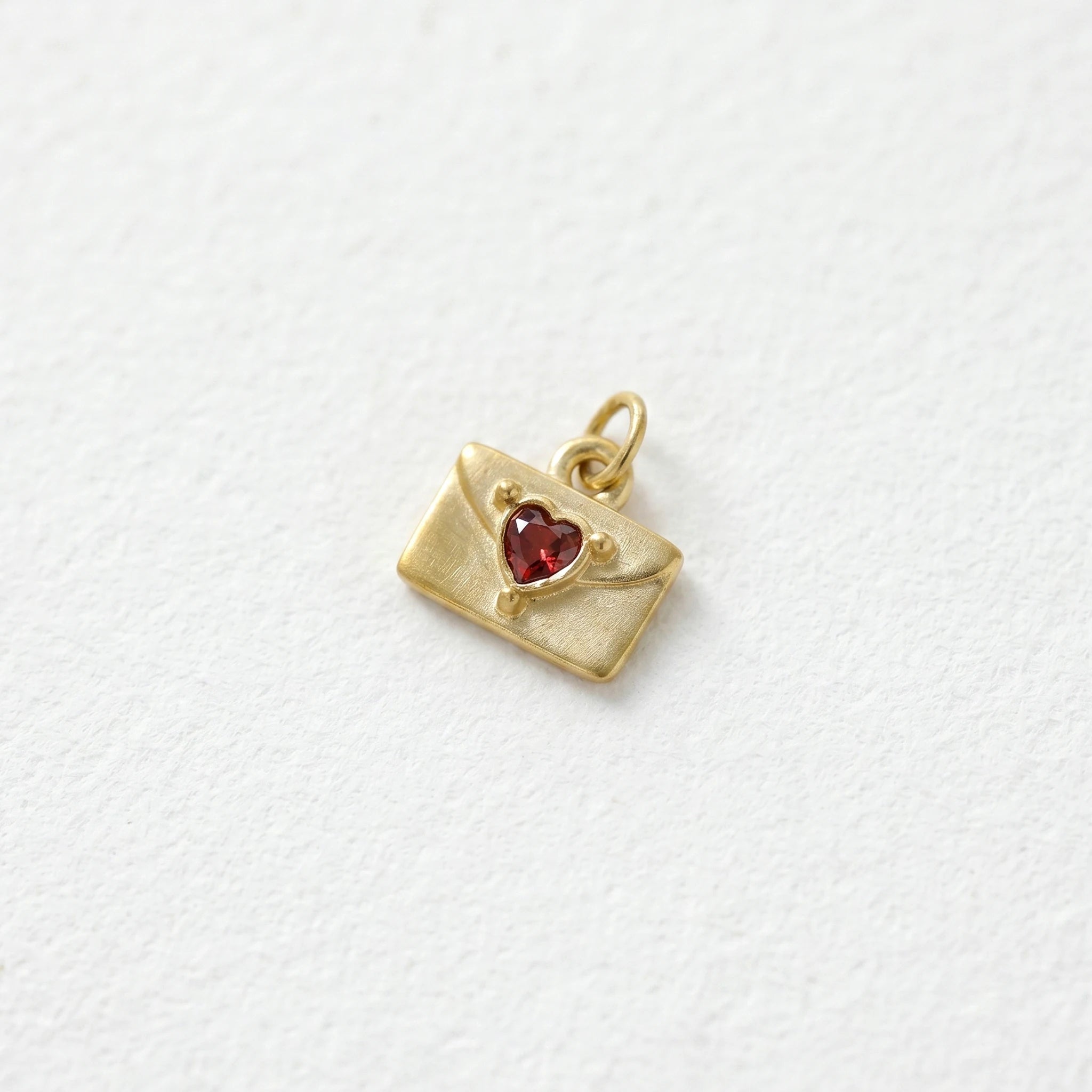 QIAOREN 12437-48   12 Birthstone Envelope Drop Earrings, Gold Plated Stainless Steel Love Letter Studs