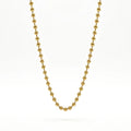 QIAOREN 11845 Minimalist Chunky Gold Bead Chain Choker 18K Gold Stainless Steel Sleek Polished Everyday Wear Layering Jewelry