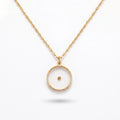 QIAOREN 13424 Stainless Steel Photo Projection Necklace Personalized Picture Pendant Jewelry for Women