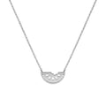 QIAOREN 11981 Anti-rust Stainless Steel Minimal Watermelon Slice Pendant Necklace Hollow Fruit Cutout Charm Casual Accessory