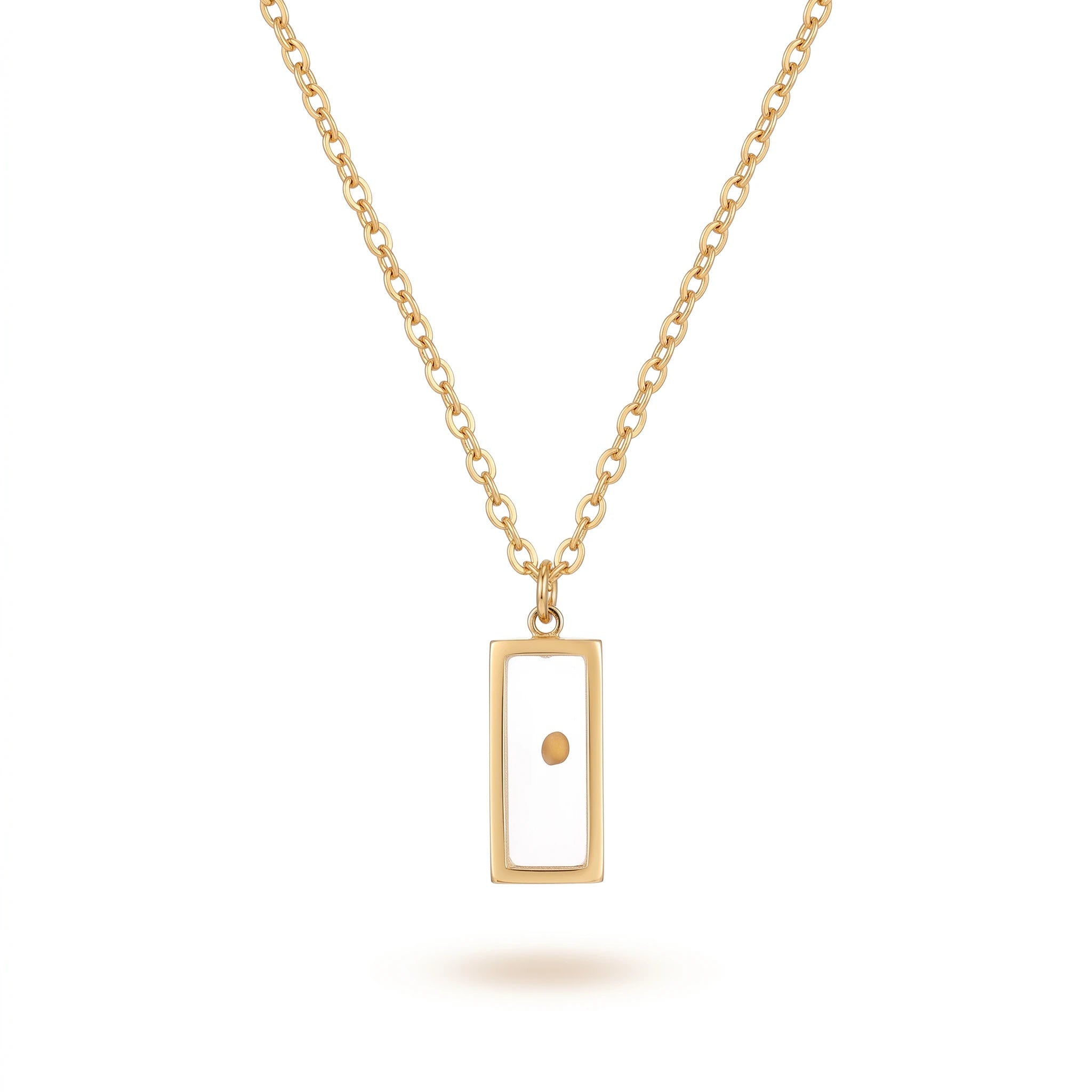 QIAOREN 13420 Stainless Steel Bar Pendant Necklace Minimalist Dainty Geometric Necklace Fashion Jewelry for Women