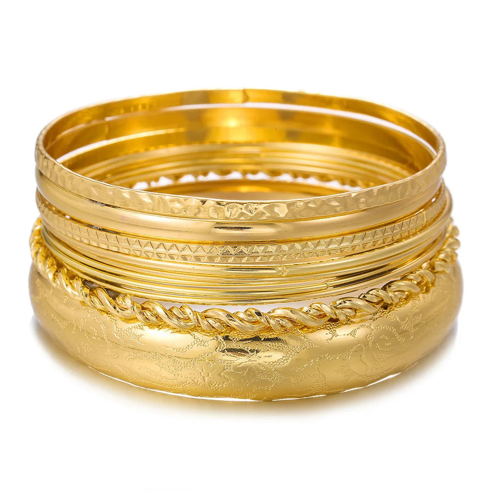 QIAOREN 12649 18K Gold Plated Stainless Steel Wheat Leaf Cuff Bracelet Adjustable Open Bangle Anti Tarnish Wrist Jewelry