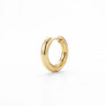 QIAOREN 12589 High Polished Thick Tube Round Huggie Hoop Earrings 18K PVD Gold Stainless Steel Hypoallergenic Circle Ear Buckle