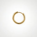 QIAOREN 12605 Matte Finish Elongated Oval Ear Buckle  Stainless Steel 18K Gold Huggie Hoops Anti-allergy Minimal Accessory