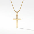 QIAOREN Waterproof Stainless Steel Gold Cross Necklace Classic Christian Pendant Jewelry for Everyday Wear