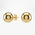 QIAOREN 10903 16mm Large Ball Stud Earrings Gold Plated Stainless Steel Polished Sphere Hypoallergenic No Fade  for Women