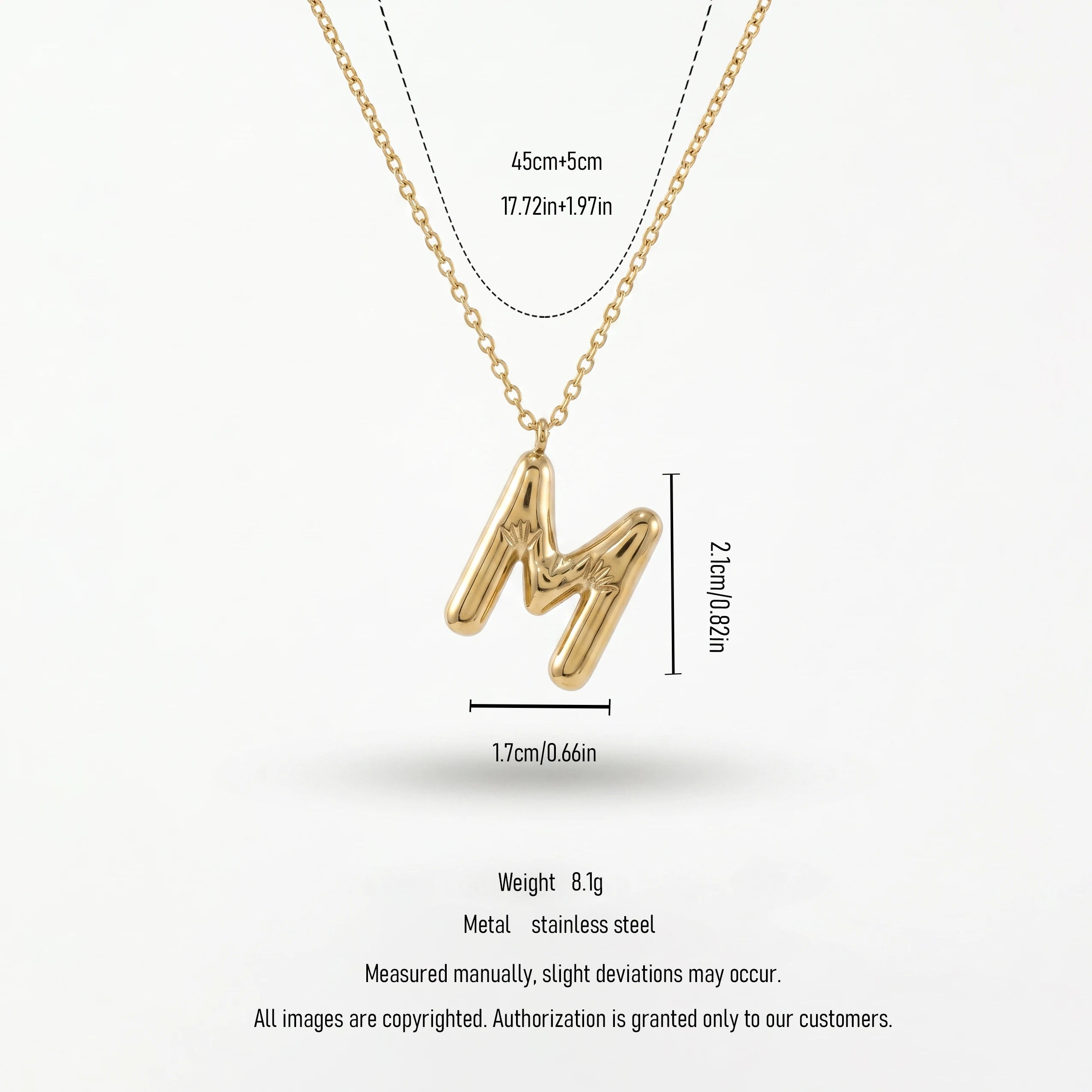 QIAOREN A-Z 26 Letter Initial Necklace Stainless Steel Gold Silver Alphabet Pendant Personalized Name Jewelry Gift for Women