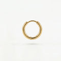 QIAOREN 12611 Timeless Shiny Thin Tube Huggie Hoop Earrings Stainless Steel 18K Gold Hypoallergenic Small Round Jewelry Gift