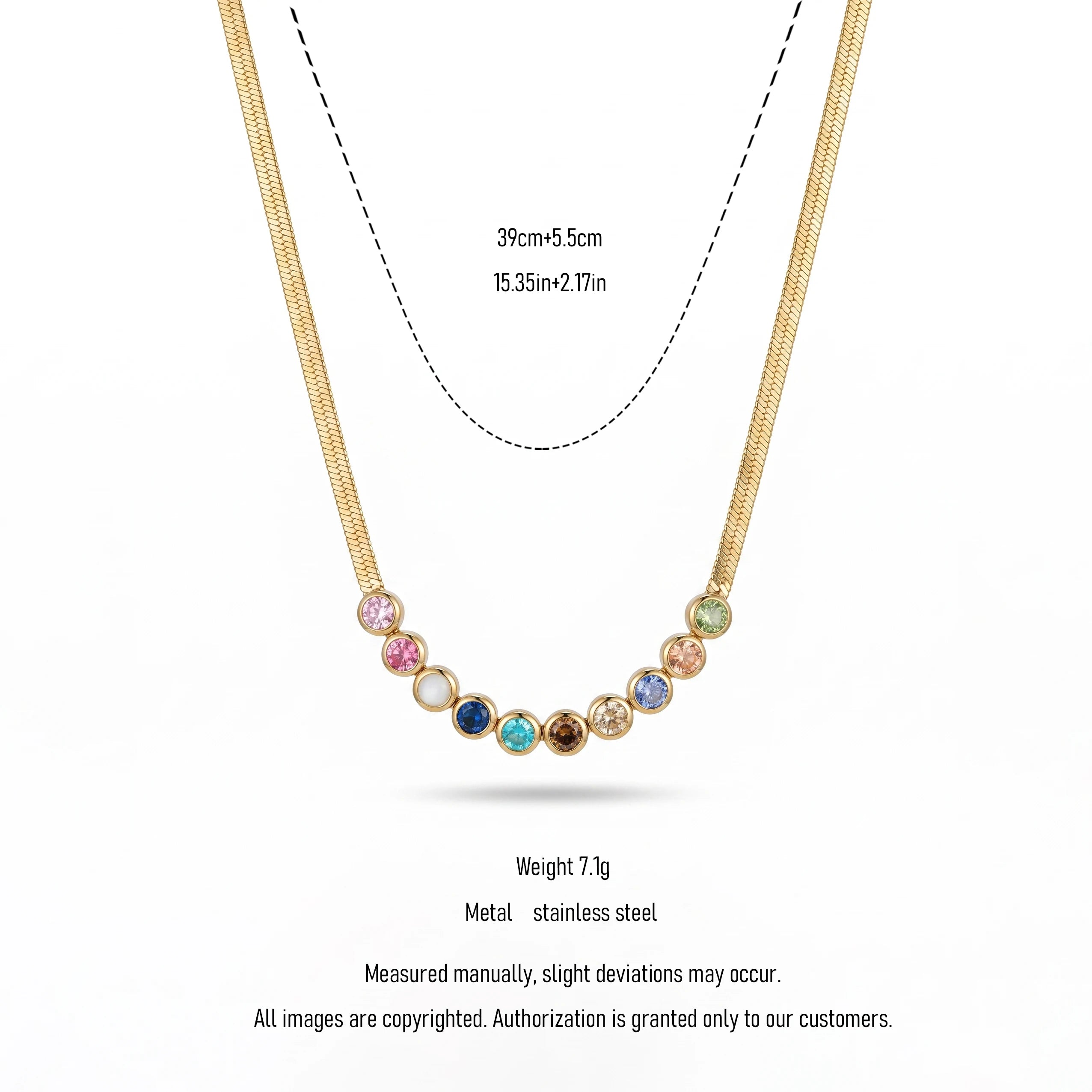 QIAOREN 13520 Wholesale Waterproof Stainless Steel Jewelry Minimalist Gold Plated Necklace for Custom Fashion