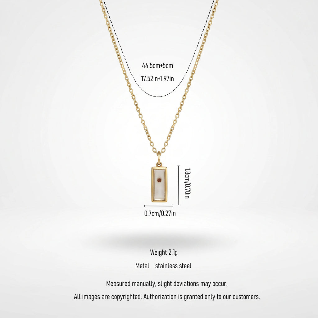 QIAOREN 13420 Stainless Steel Bar Pendant Necklace Minimalist Dainty Geometric Necklace Fashion Jewelry for Women