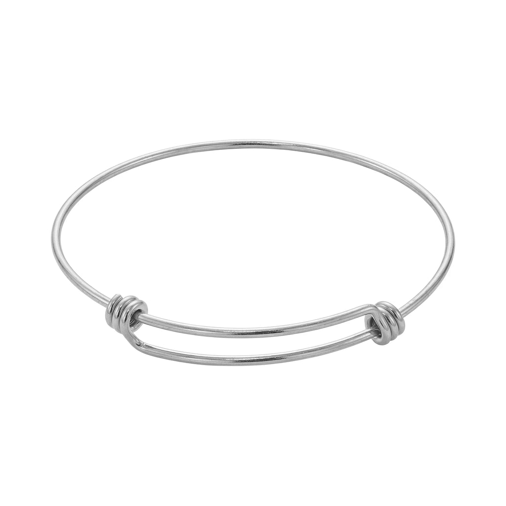 QIAOREN 12751 Stainless Steel Double  Expandable Bangle 18K Gold Adjustable Minimalist Cuff Bracelet Women Daily Jewelry Gift