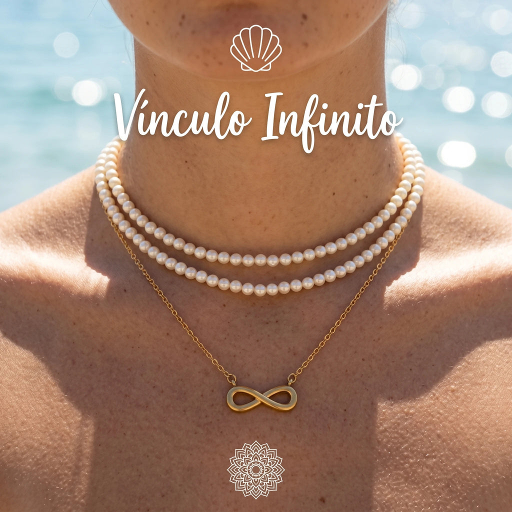 QIAOREN Dainty Infinity Pendant Necklace 18K Gold Plated Stainless Steel Cable Chain Tarnish Free Adjustable Layering Unisex