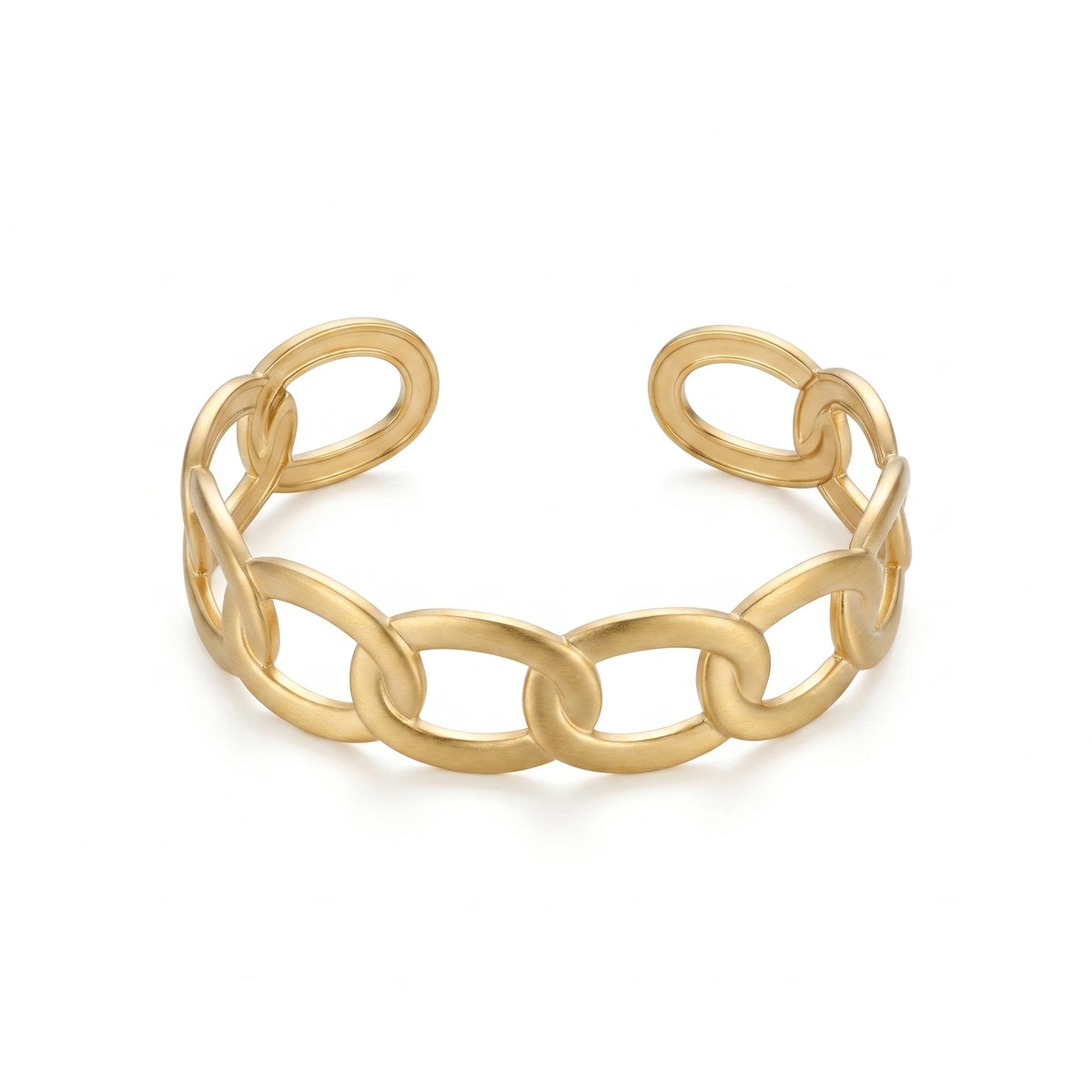 QIAOREN 12710 Boho Irregular Big Small Sculpted Flower Open Gold Bangle Stainless Steel Hollow Stackable Bracelet Wholesale
