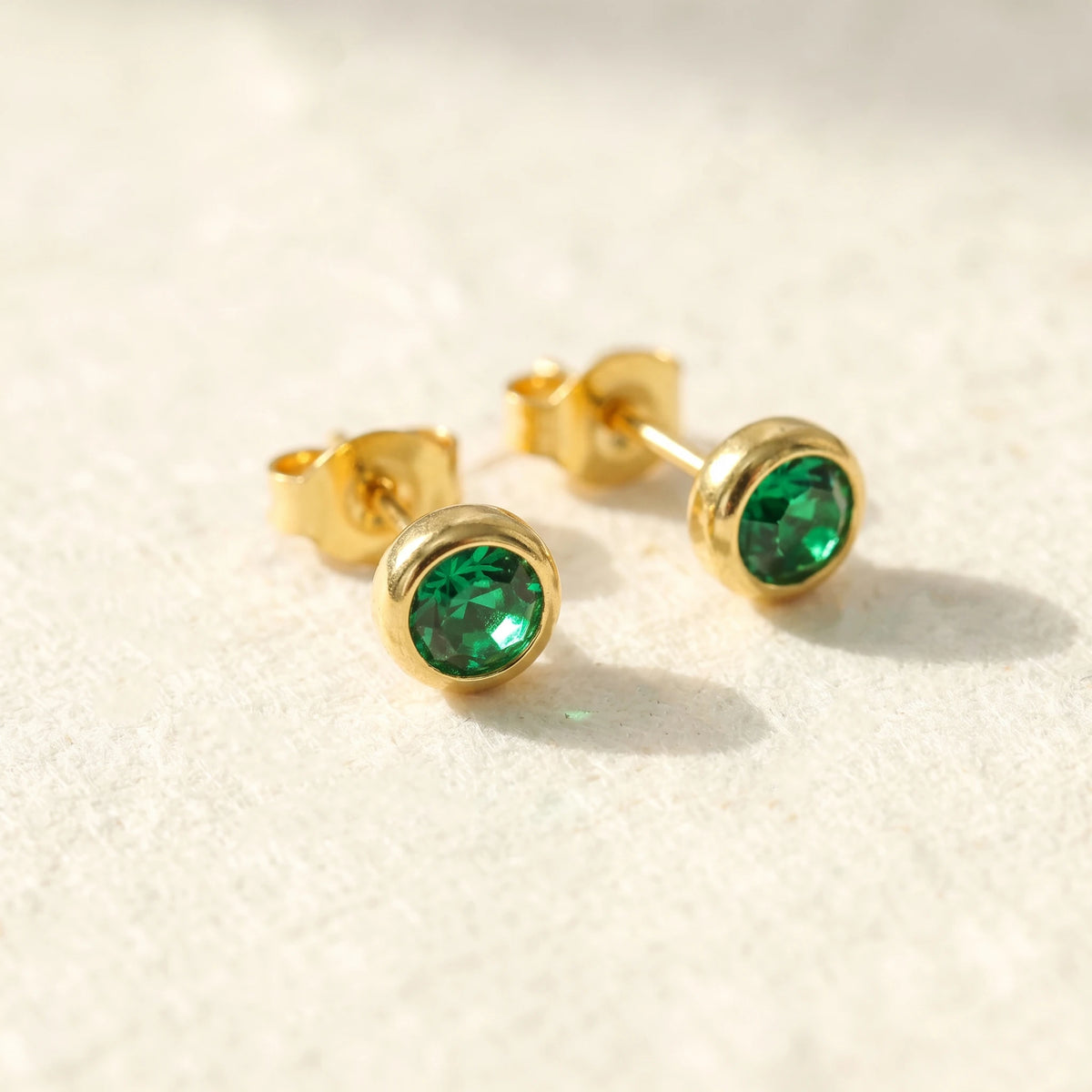 QIAOREN 12190-201 Multi-Color Birthstone Crystal Tiny Studs Hypoallergenic Daily Wear Jewelry Gift for Women