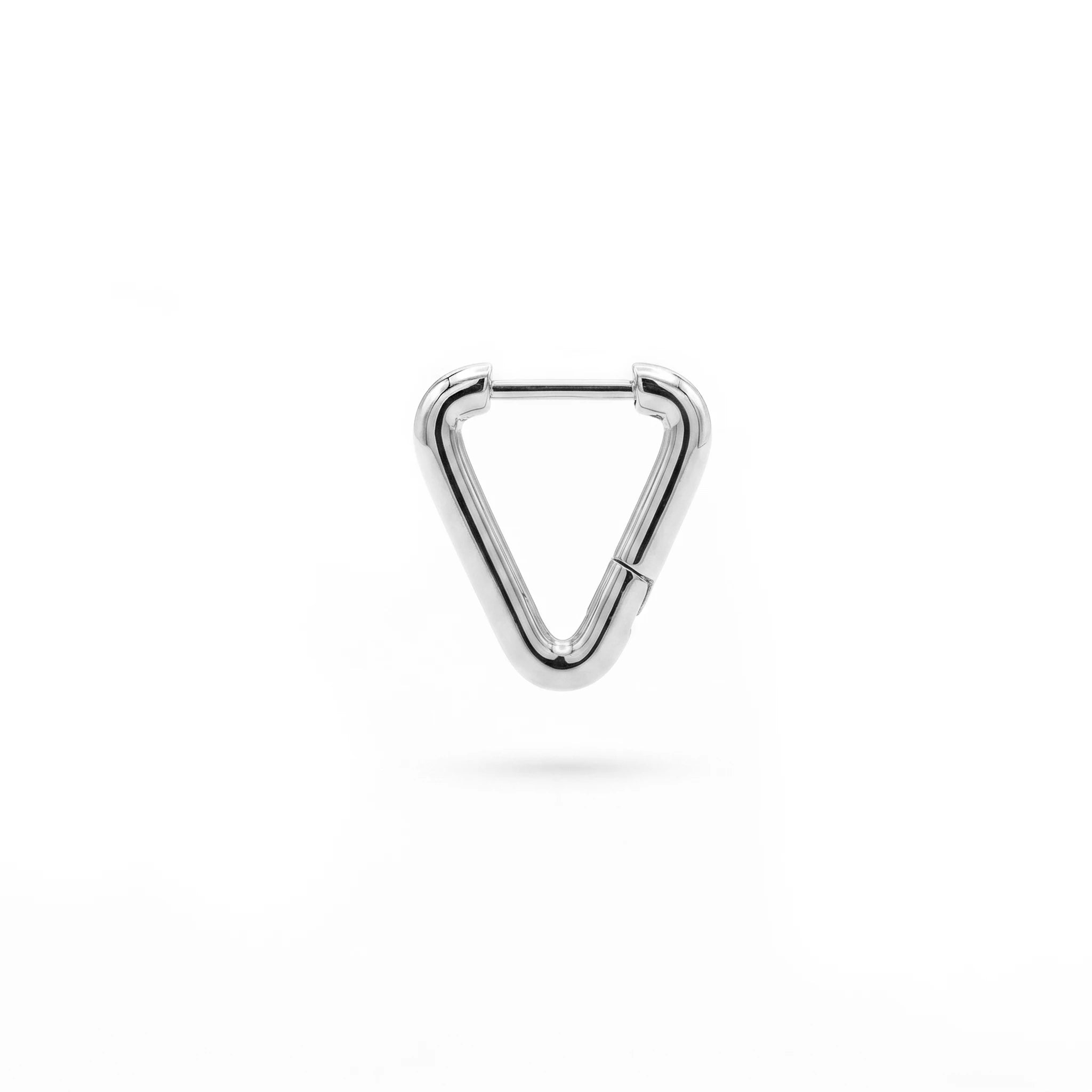 QIAOREN 12585 Dainty Shiny V Shape Geometric Huggie Earrings 316L Stainless Steel No Fade Gold Plated Hoop Jewelry Gift