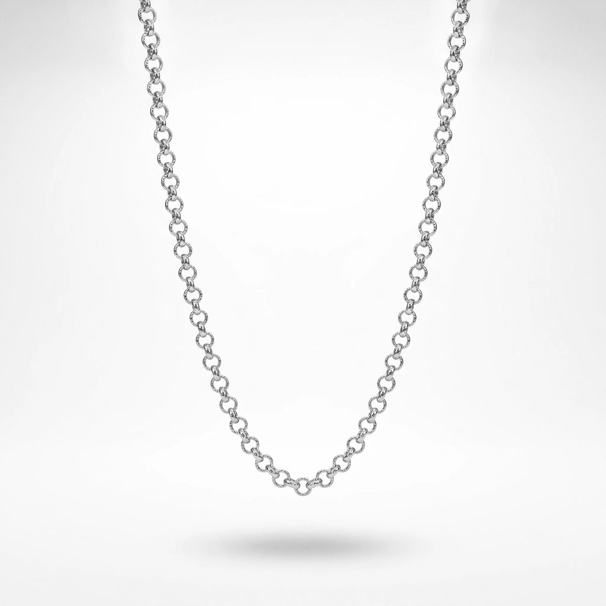 QIAOREN 11333 18K Gold Plated Solid Bean Chain Choker Necklace Stainless Steel Tarnish Free Waterproof Jewelry
