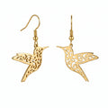 QIAOREN 10955 Hypoallergenic Stainless Steel Women's Trendy Party Earrings 18K Gold Plated Waterproof Tarnish Resistant Earrings