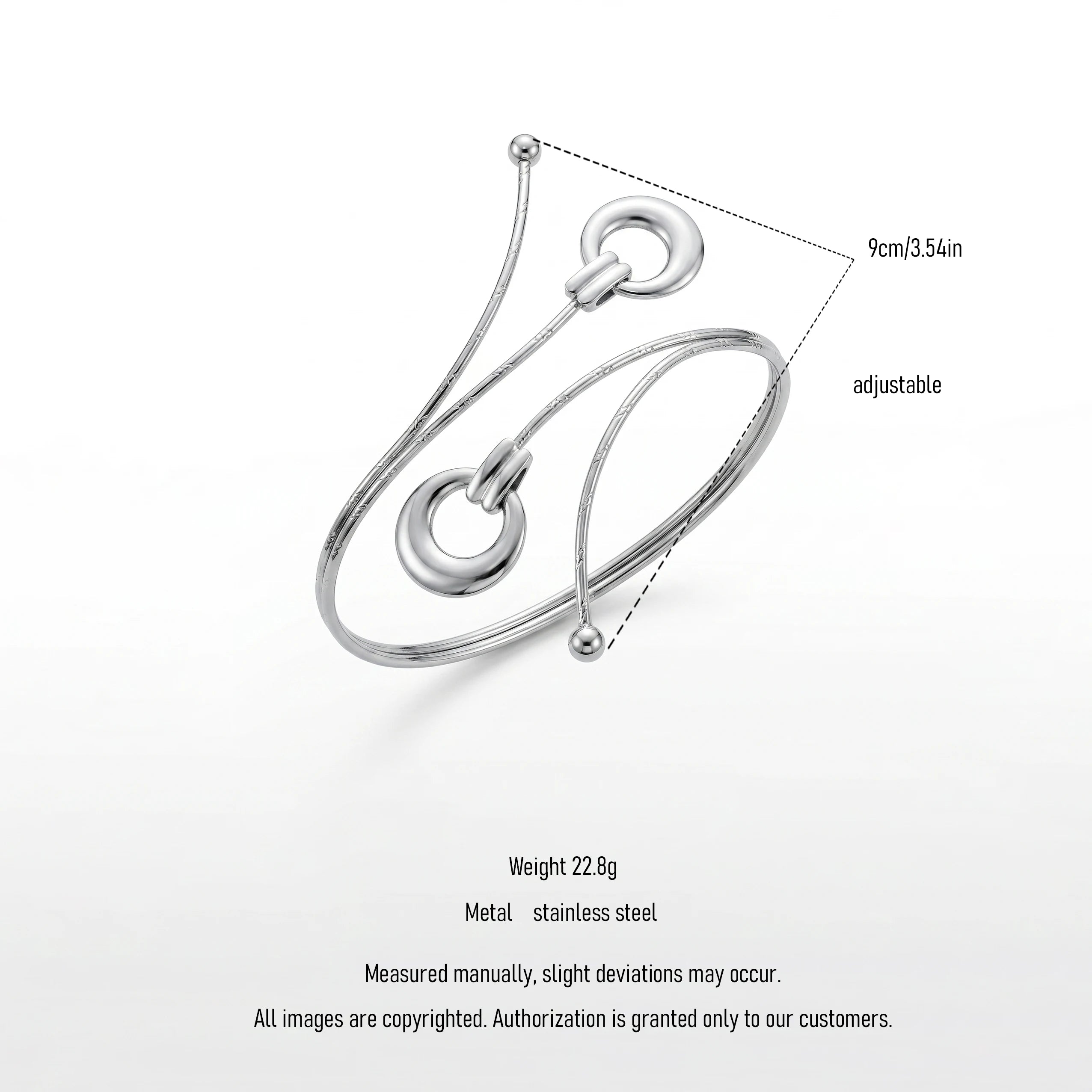 QIAOREN 12826 Premium Artistic Multi Wrap Armlet Unique Silver Geometric Bangle Adjustable Upper Arm Bracelet Wholesale Supplier