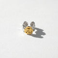 QIAOREN 12943-47 18K Gold Plated 316L Stainless Steel Two Tone Snake Star Adjustable Rings Set Tarnish Free Waterproof Jewelry