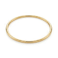 QIAOREN 12783 Trend Plain Thick Polished Gold Bangle Stainless Steel Minimal Stack Daily Wrist Jewelry