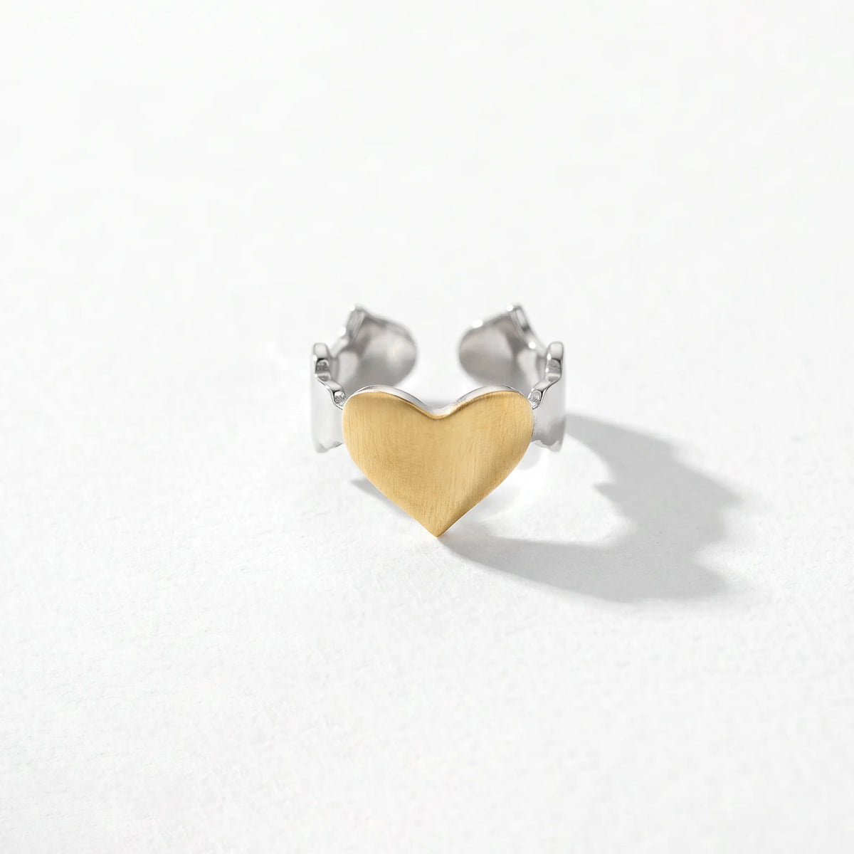 QIAOREN 12968-73 18K Gold Plated 316L Stainless Steel Two Tone Snake Star Adjustable Rings Set Tarnish Free Waterproof Jewelry