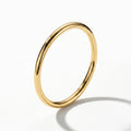 QIAOREN 12782 Stainless Steel Thick Polished Gold Round Bangle Plain Solid Minimal Stack Wrist Bracelet for Women