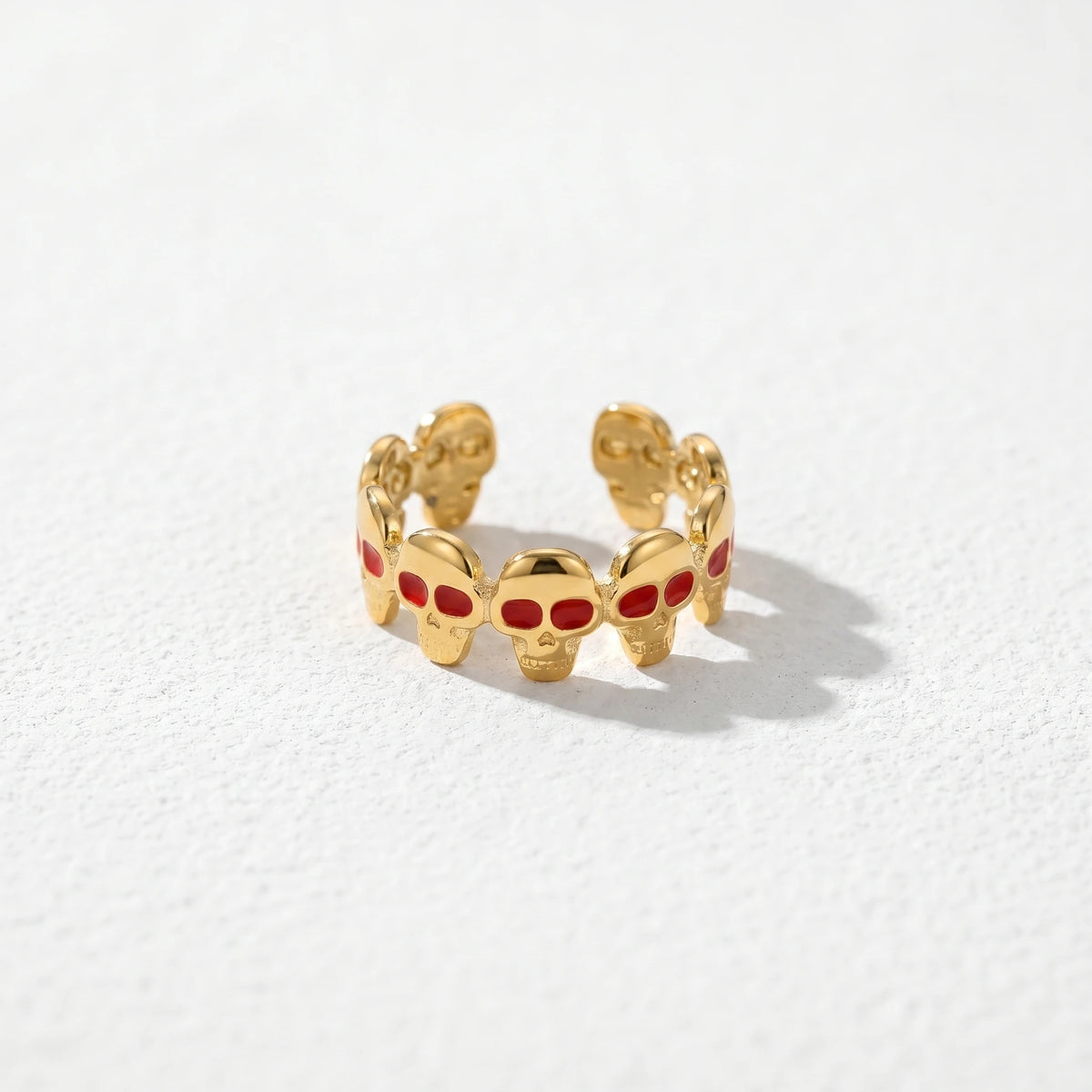 QIAOREN 13176-80 5Pcs Gold Stainless Steel Turquoise Open Ring Set Irregular Hammered Crown Adjustable Boho Stackable Rings