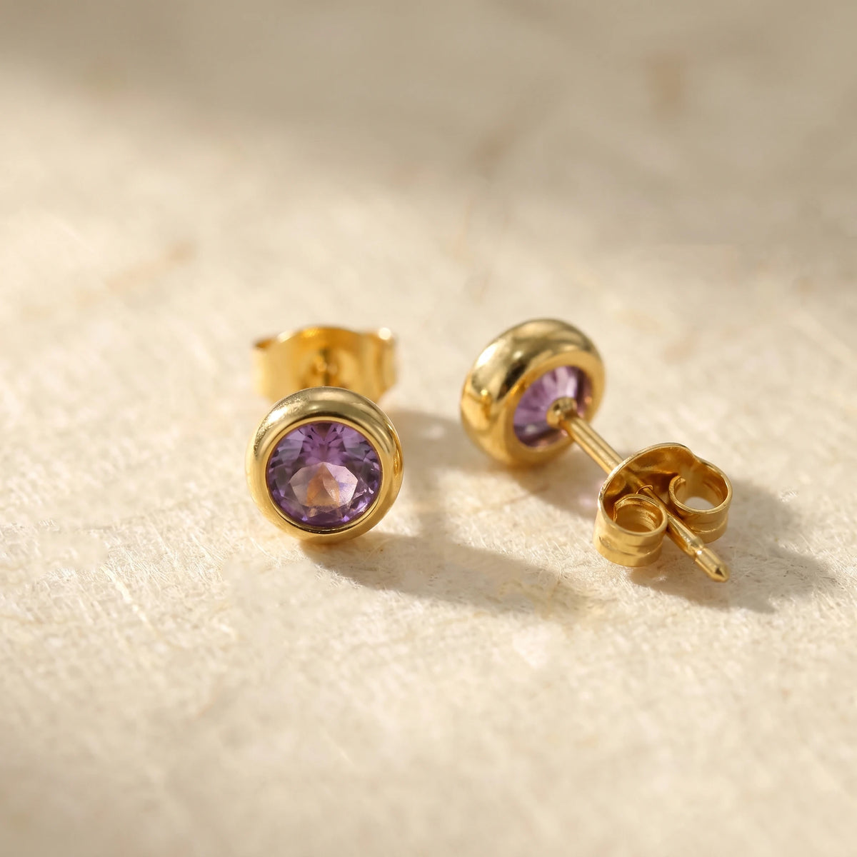 QIAOREN 12190-201 Multi-Color Birthstone Crystal Tiny Studs Hypoallergenic Daily Wear Jewelry Gift for Women