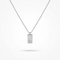 QIAOREN 10816 Tarnish Resistant Gold Plated Stainless Steel Orthodox Letter Pendant Necklace Dainty Box Chain Party Jewelry