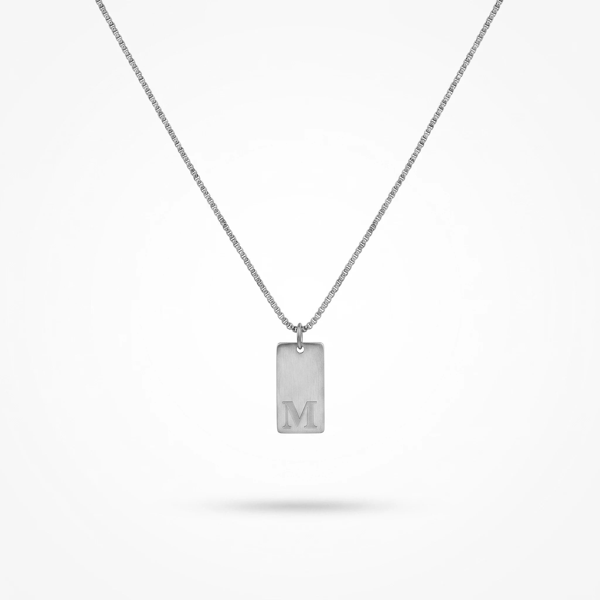QIAOREN 10816 Tarnish Resistant Gold Plated Stainless Steel Orthodox Letter Pendant Necklace Dainty Box Chain Party Jewelry