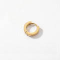 QIAOREN 12575 High Polished C Circle Ear Buckle Waterproof Stainless Steel 18K Gold Huggie Earrings Anti Allergy Basic Accessory