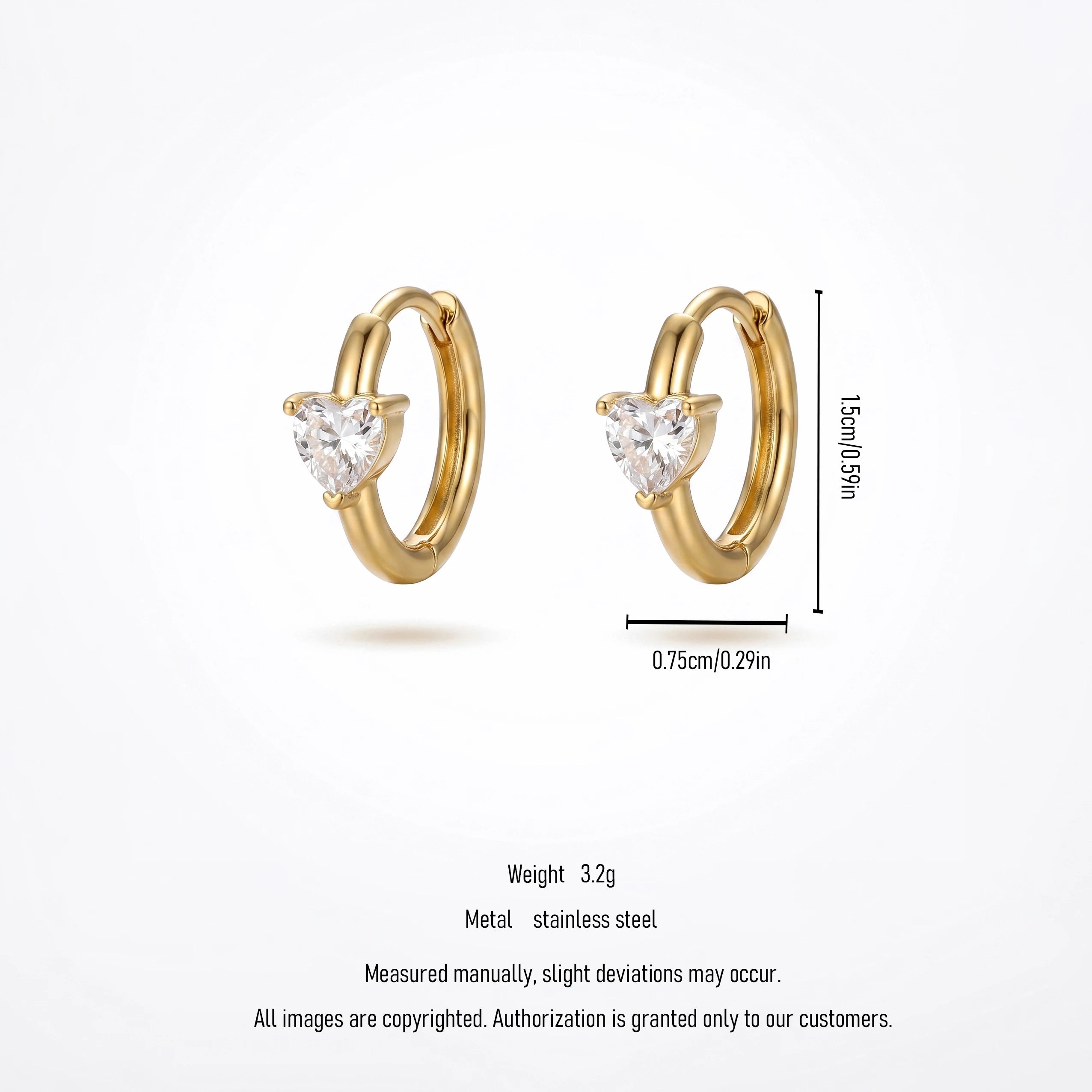 QIAOREN 12186-89 Ins Minimalist Teardrop Cut Colorful Hoops 18K Gold Plated Stainless Steel Earring Party Trendy Women