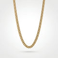 QIAOREN 11291 Minimalist Basic Medium Curb Chain Necklace  Stainless Steel Stackable Daily Wear Jewelry