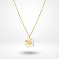 QIAOREN 11723 Wholesale Cutout  Floral Necklace Stainless Steel Gold Plated Beach Jewelry for EU USA Accessories Retailers