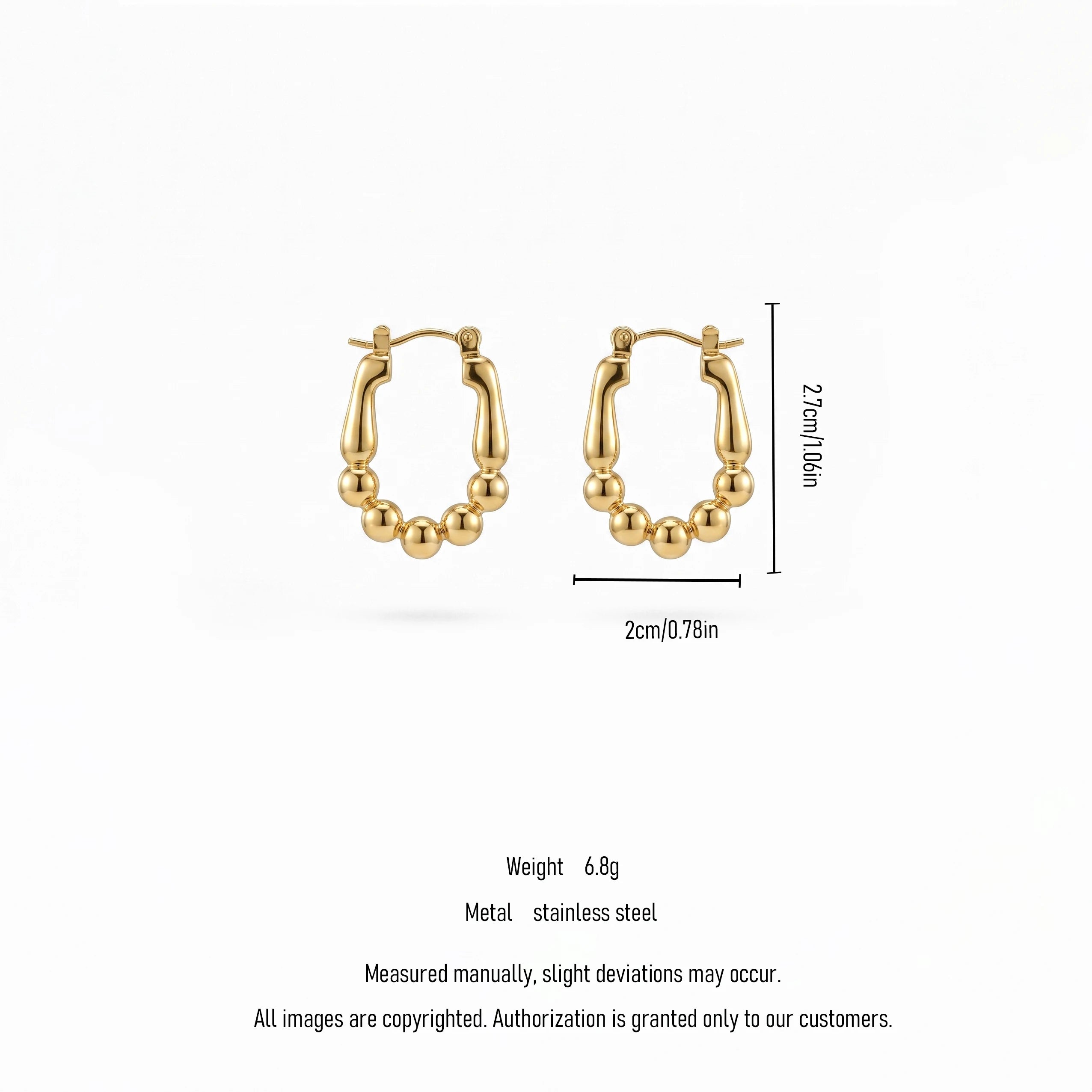 QIAOREN 13261 18K Gold PVD Plated Stainless Steel Hollow Four Pointed Polished Earring Hypoallergenic Dainty Daily Jewelry