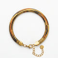 QIAOREN 10641 Luxury Gold Snake Chain Stainless Steel Bracelet Waterproof Minimalist Adjustable Wrist Jewelry for Women