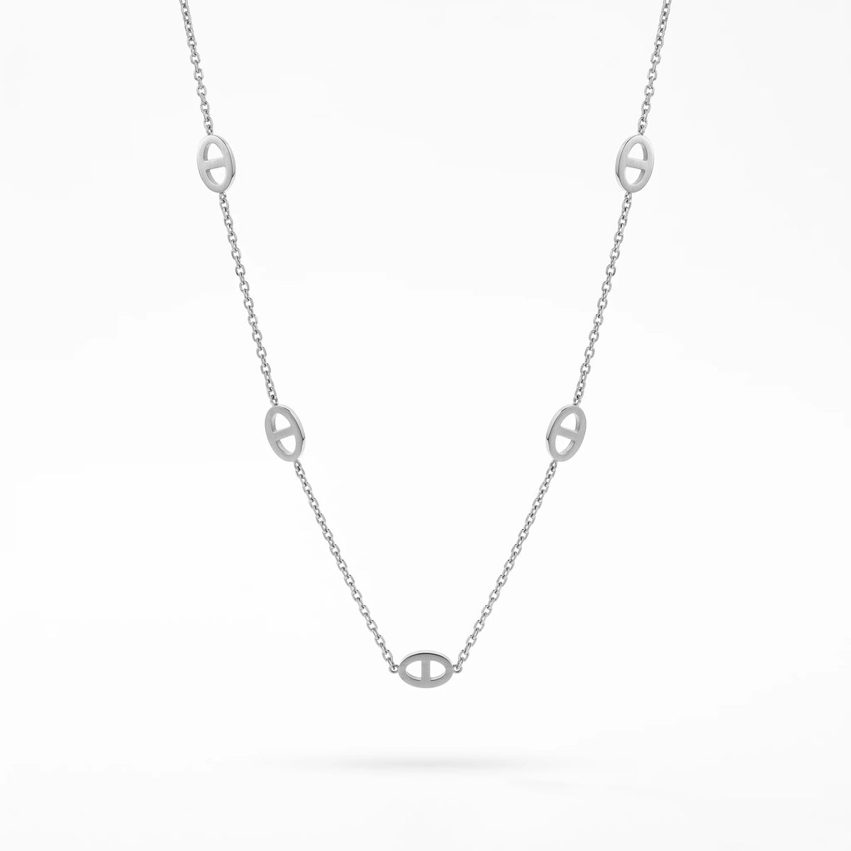 QIAOREN 13173 Stainless Steel Layered Cross Necklace Gold Plated Christian Faith Pendant Necklace Minimalist Jewelry for Women