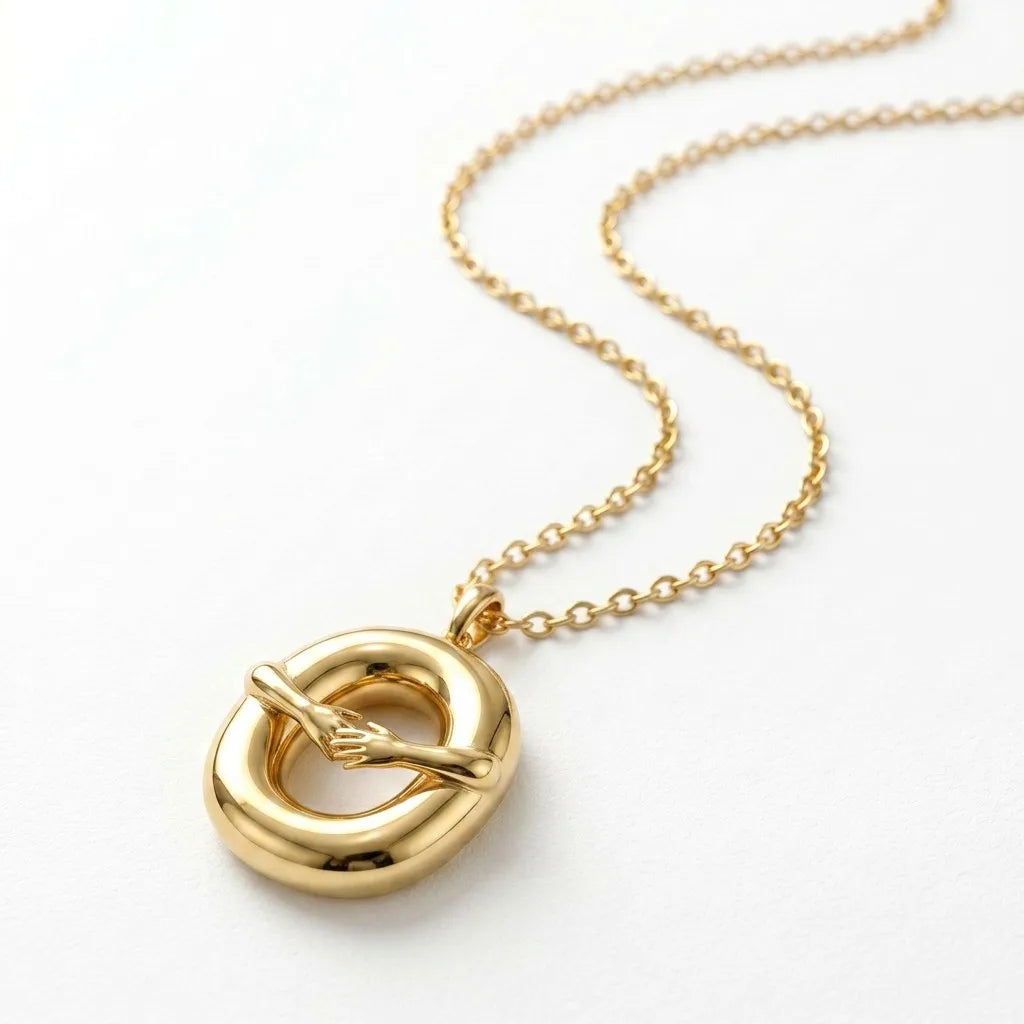 QIAOREN A-Z 26 Letter Initial Necklace Stainless Steel Gold Silver Alphabet Pendant Personalized Name Jewelry Gift for Women