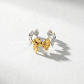 QIAOREN 13026-30 Gold Silver Plated Adjustable Open Stack Ring Set for Women Minimalist Geometric Statement Rings