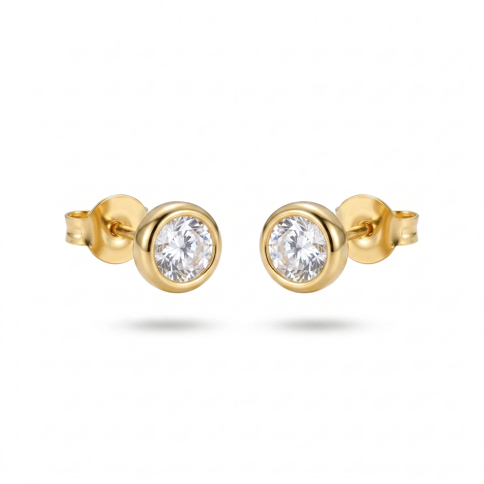 QIAOREN 12190-201 Multi-Color Birthstone Crystal Tiny Studs Hypoallergenic Daily Wear Jewelry Gift for Women