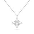 QIAOREN 11841 Waterproof Hollow Celtic Witch Knot Necklace 18K Gold Stainless Steel Four Elements Spiritual All-Day Wear Jewelry